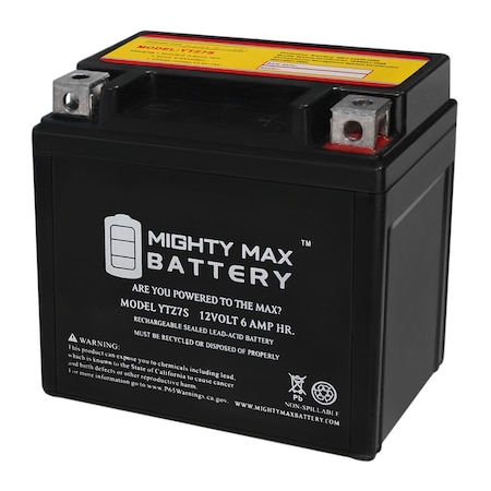 MIGHTY MAX BATTERY 12-Volt 6 Ah 130 CCA Rechargeable Sealed Lead Acid Battery YTZ7S